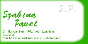 szabina pavel business card